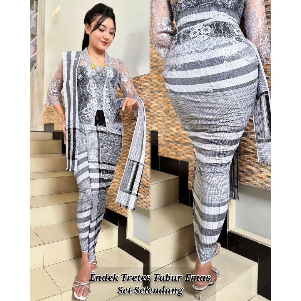 Endek Tretes set selendang lembaran