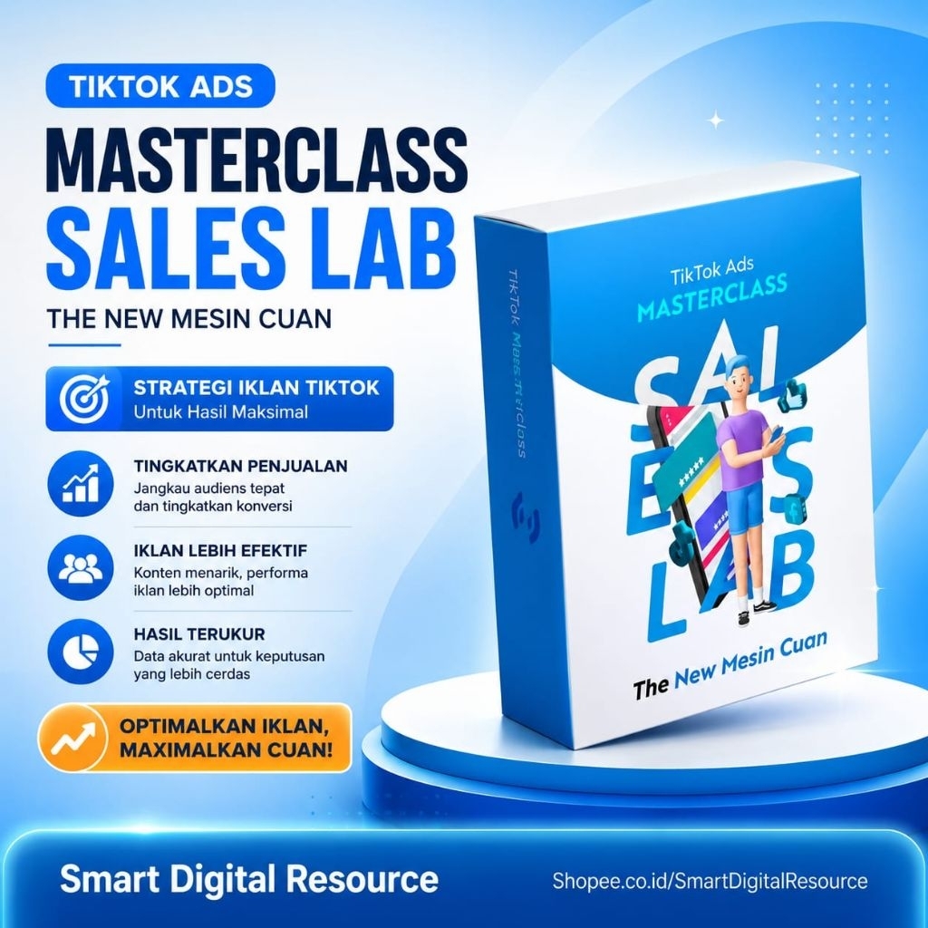 TIKTOK ADS MASTERCLASS DELWYN DIGITAL MARKETING PELUANG USAHA ONLINE INTERNET TOOL BISNIS BONUS