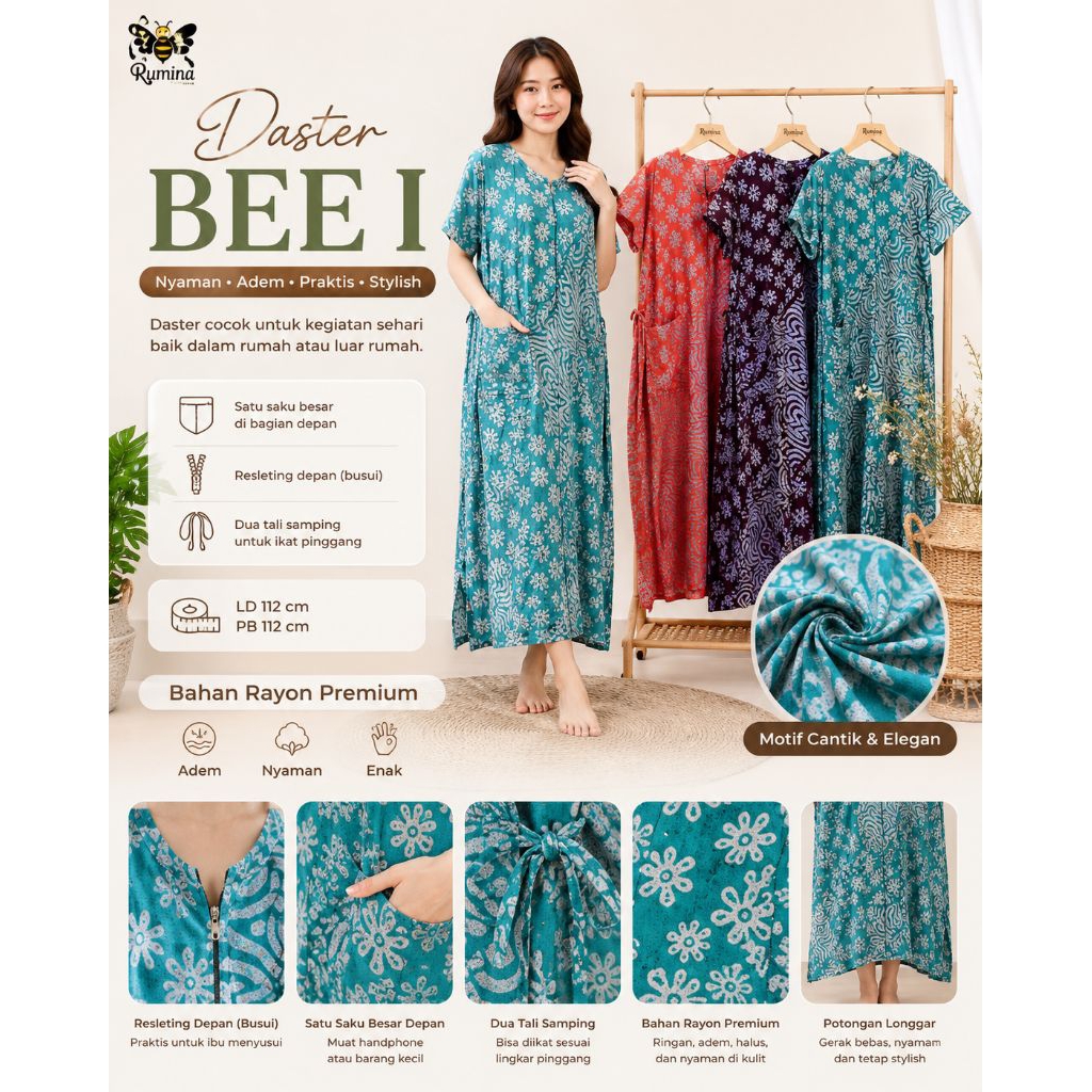 DASTER BEE I & II // Rumina Batik // Rayon Premium