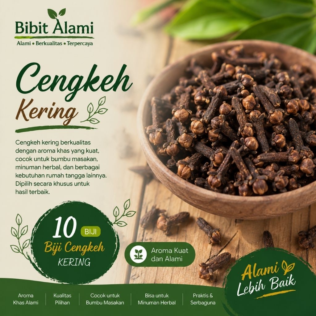 Cengkeh Kering 10 Biji Cengkeh Rempah Kering Cengkeh Dapur Cengkeh Pilihan Rempah Herbal Bumbu Masak