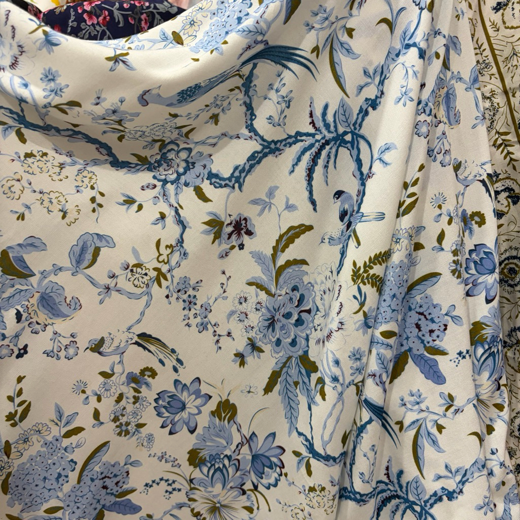 kain katun rayon viscose motif burung terlaris motif paling besseler(0.5meter)