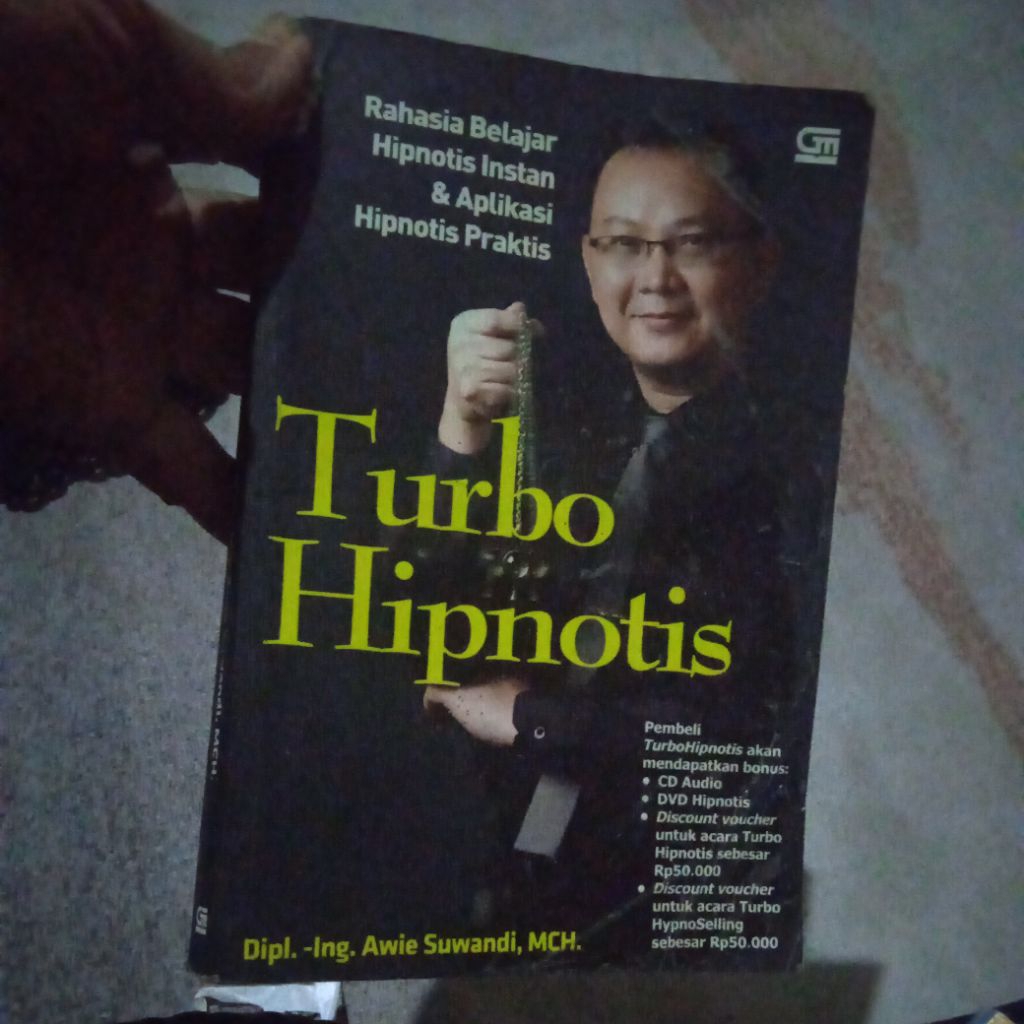 buku Turbo Hipnotis, belajar hipnotis instan & aplikasi hipnotis praktis, buku original