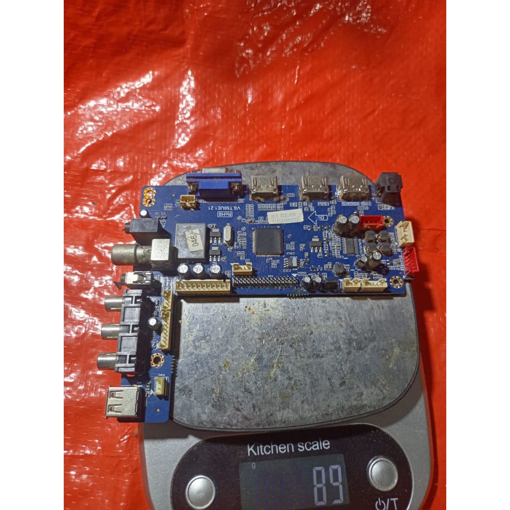 mb mainboard tv polytron 32D100 second bekas cabutan normal