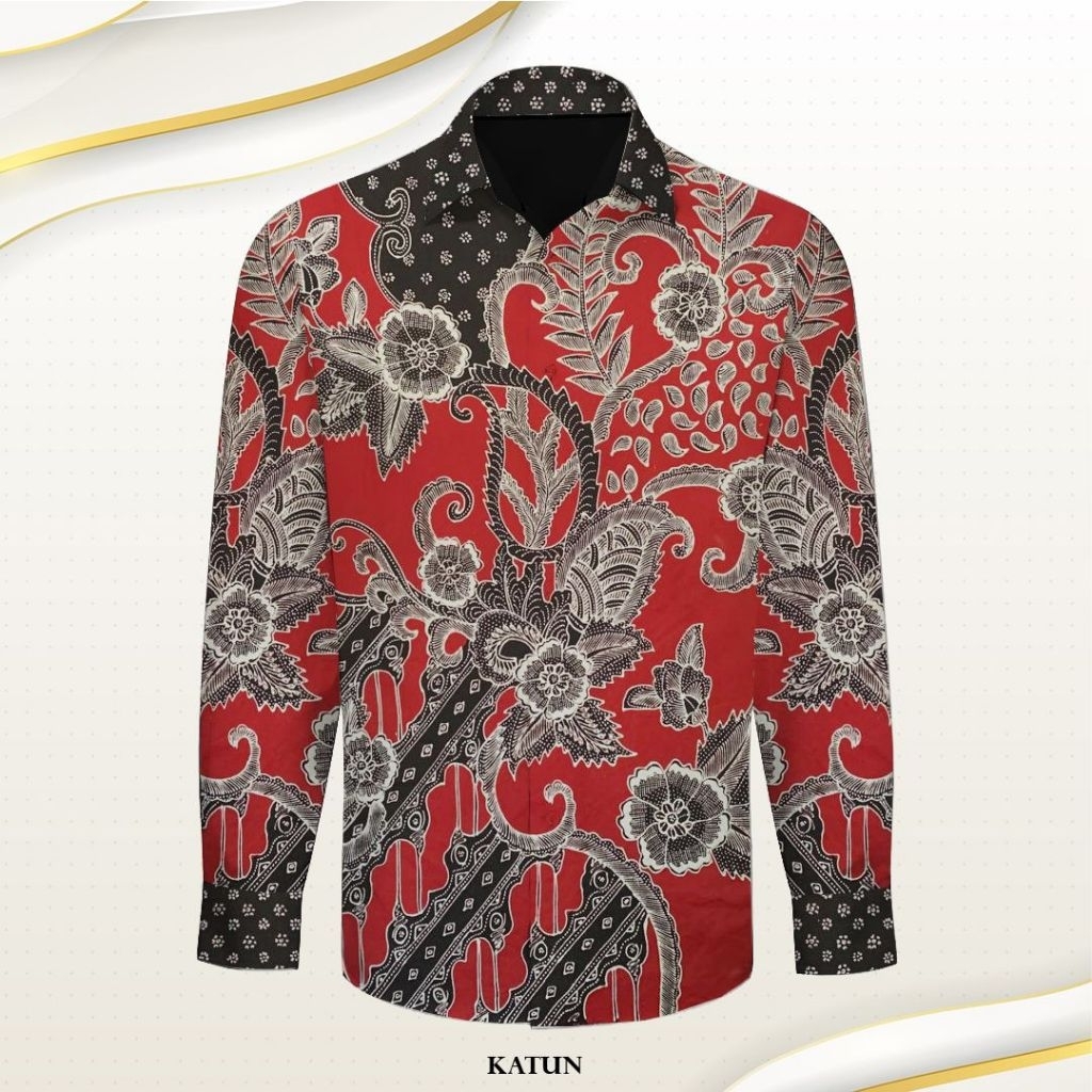 Batik Motif Bunga merah|Kain Batik Premium