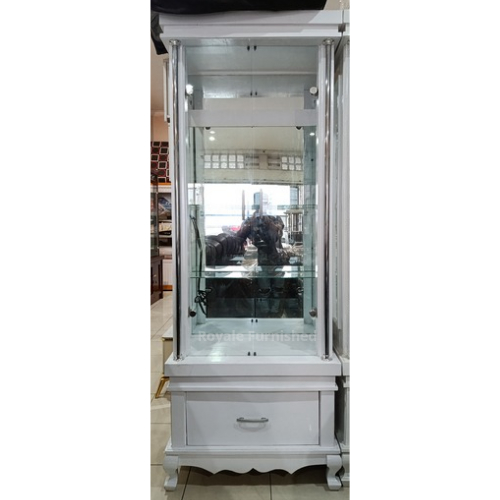 Lemari Hias Kaca 2 Pintu Kayu Minimalis