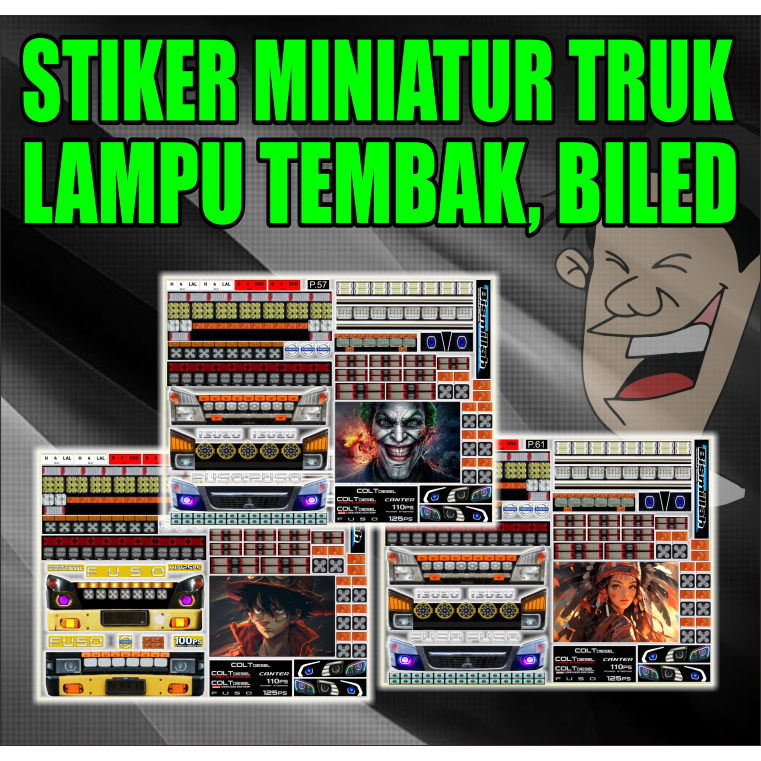 stiker lampu biled truk livery truk Truk oleng Lampu tembak by sipalui p56