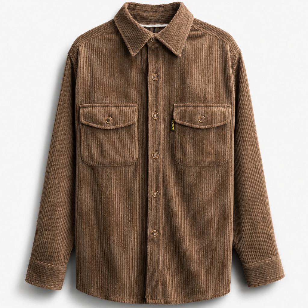 Guten Inc - Kemeja Outer Overshirt Muller Corduroy Dark Brown Shirt