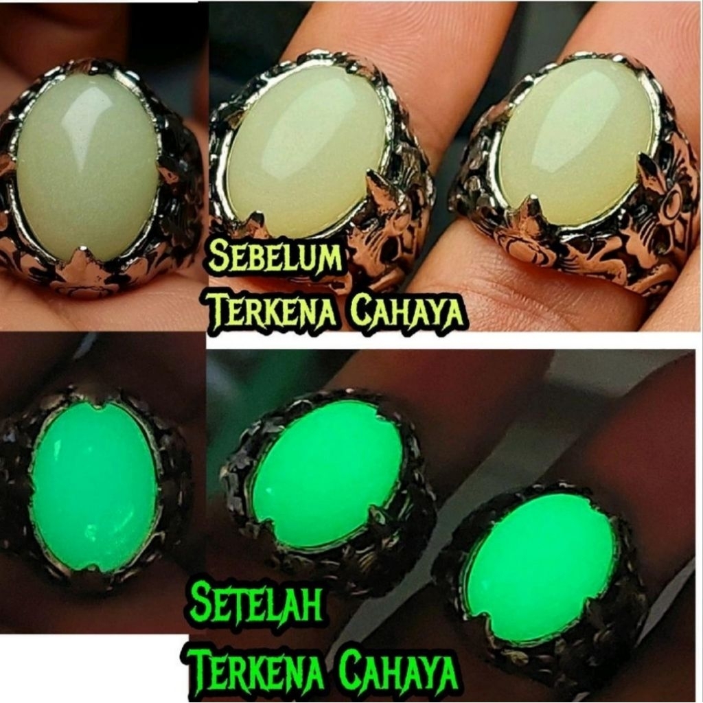cincin batu akik pospor ring monel