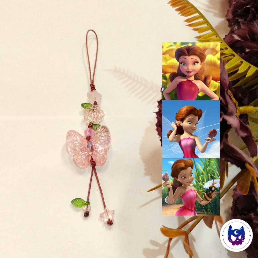 [PC 5] Phone Charm / Ganci Gantungan HP / Keychain Manik Karakter Disney - Pixie Hollow Tinkerbell