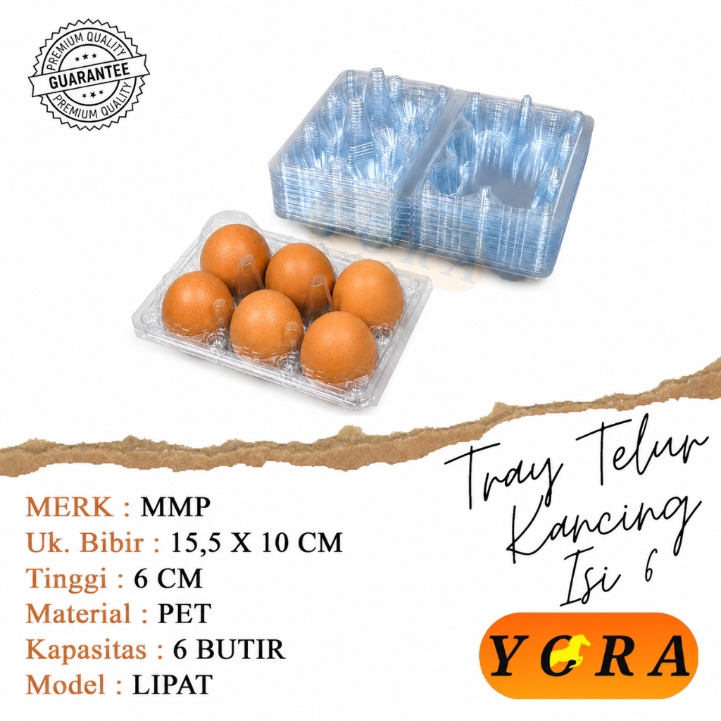 [50 PCS] Tray Mika Telur Kancing Isi 6 / Mika Telur Dengan Kancing / Egg Tray / Tray Telur 6 Butir S