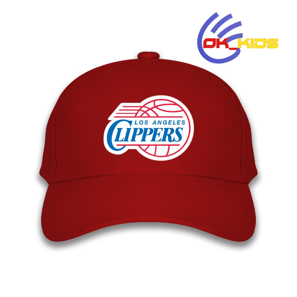 Topi Anak Logo tIM bASKET Los Angeles Clippers Bahan Rafel Tebal Sablon DTF