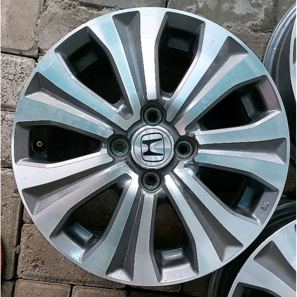 Velg Second Honda Freed Original Ring 15 Lebar 5.5 PCD 4x100 ET 50 Warna Grey Polish Bekas Copotan (