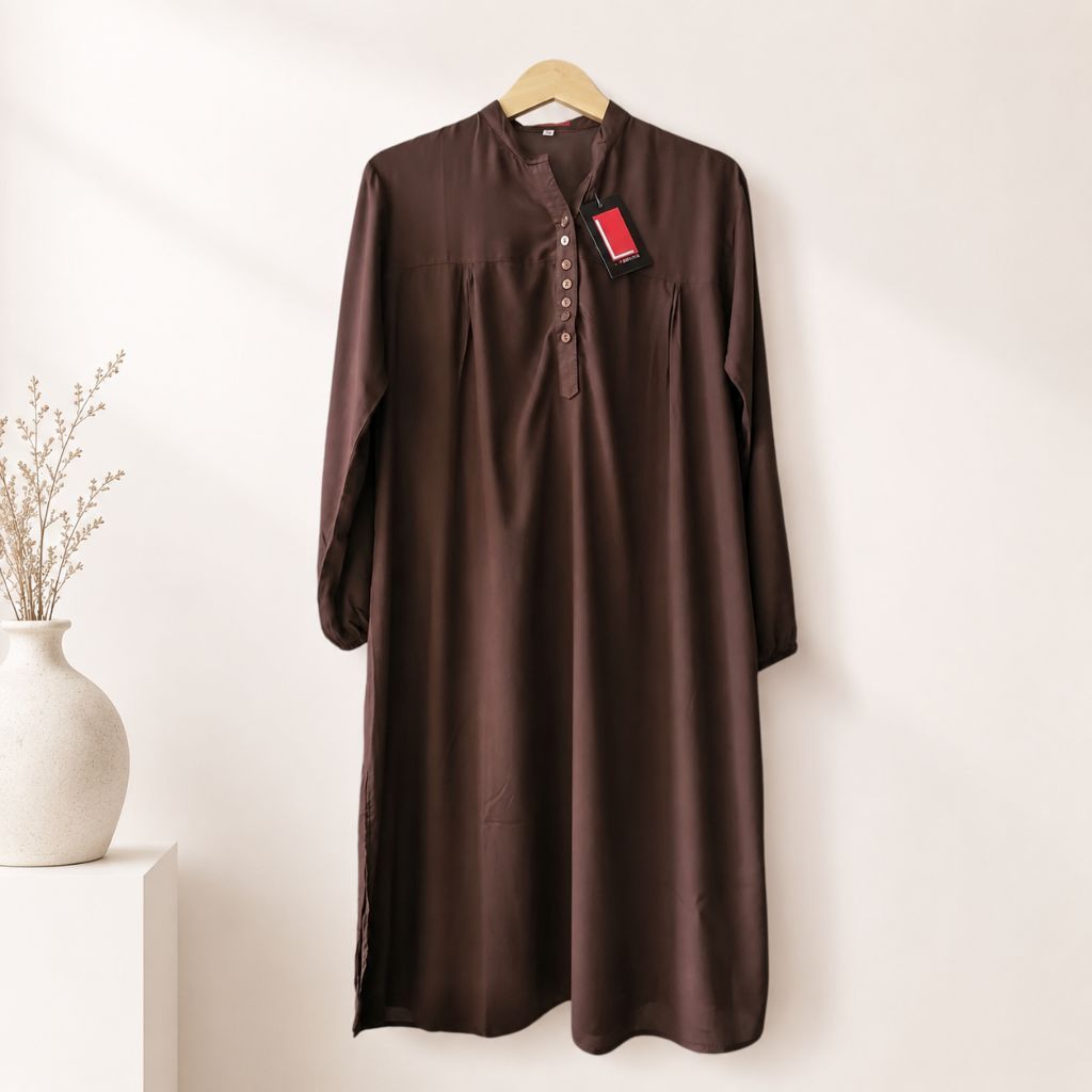 Tunik polos rayon jumbo Biru elektrik - mustard - coklat tua - maroon - navy atasan wanita oversized