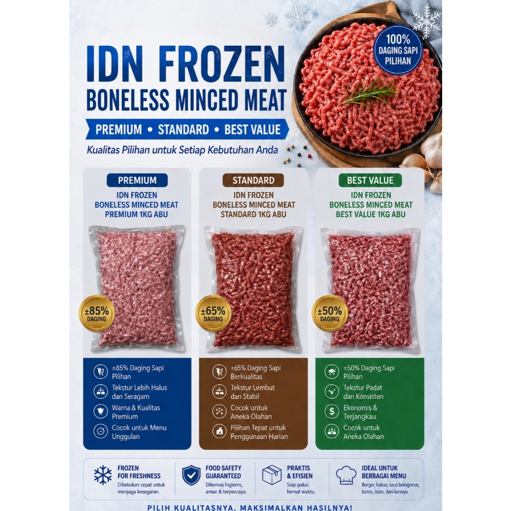 Daging Sapi Giling 1kg Frozen Food Makassar