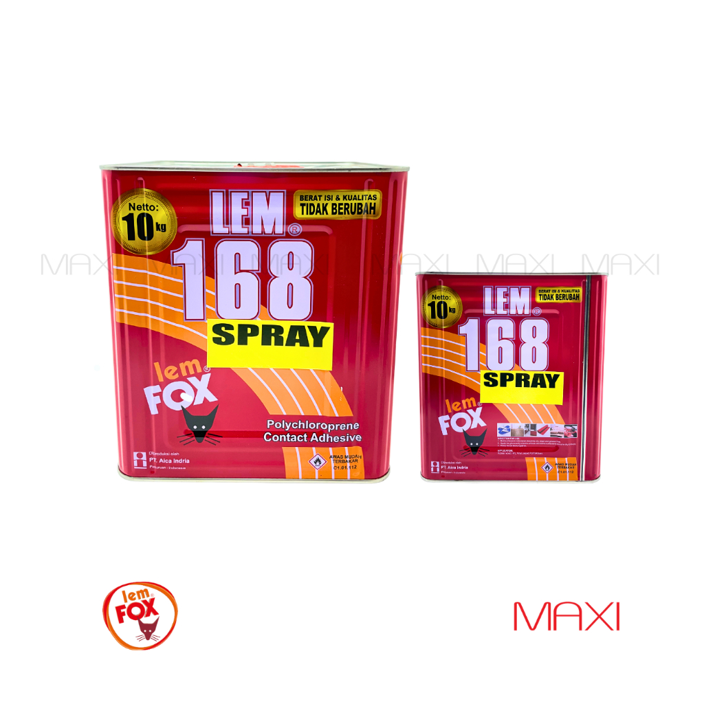 FOX - LEM FOX 168 | 168 Spray | 168 Blek | 168 Aiko HQ | 168 KLM Junior | 168 MR -  Blek/10 Kg - Lem