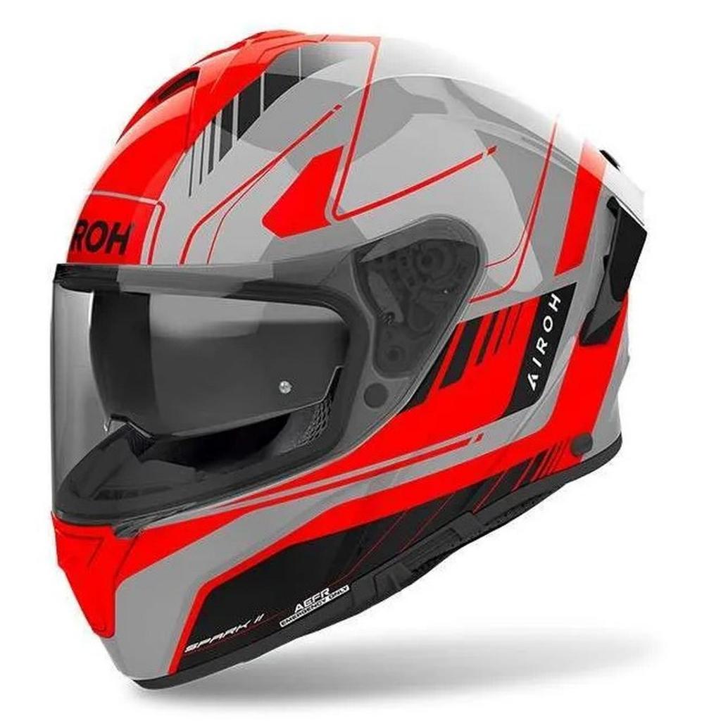 AIROH SPARK 2 CHRONO ORANGE GLOSS FULL FACE HELM AIROH FULL FACE ORIGINAL