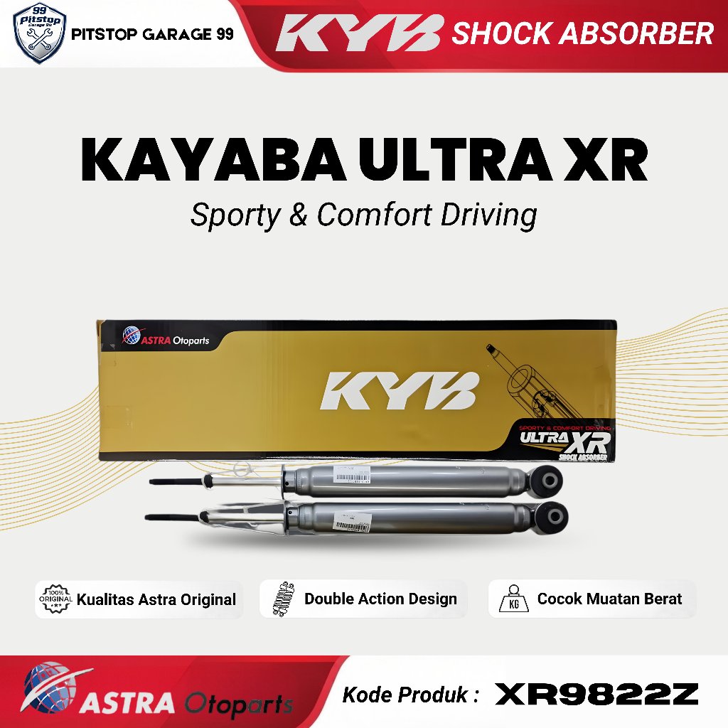 Kayaba / KYB Ultra XR Shockbreaker Mobil Mitsubishi Xpander XR9822Z - Belakang
