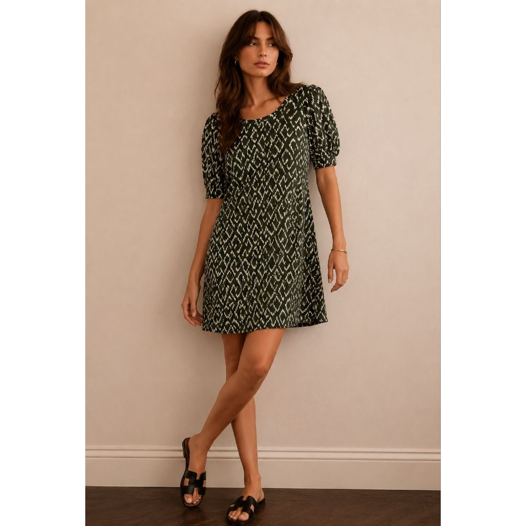 DRESS BIG SIZE AMAZON ESSENTIALS MODA ELBOW SLEVEE (LD 90-140)
