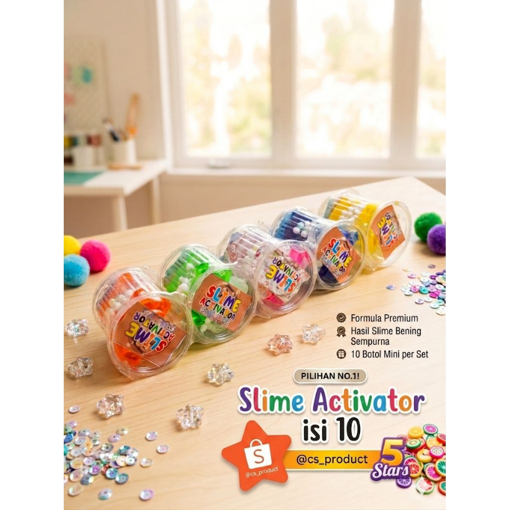 Mainan Edukasi Slime Activator isi 10 Pcs / Mainan Slime Squishy / Slime Boba /  Mainan Unisex Terla
