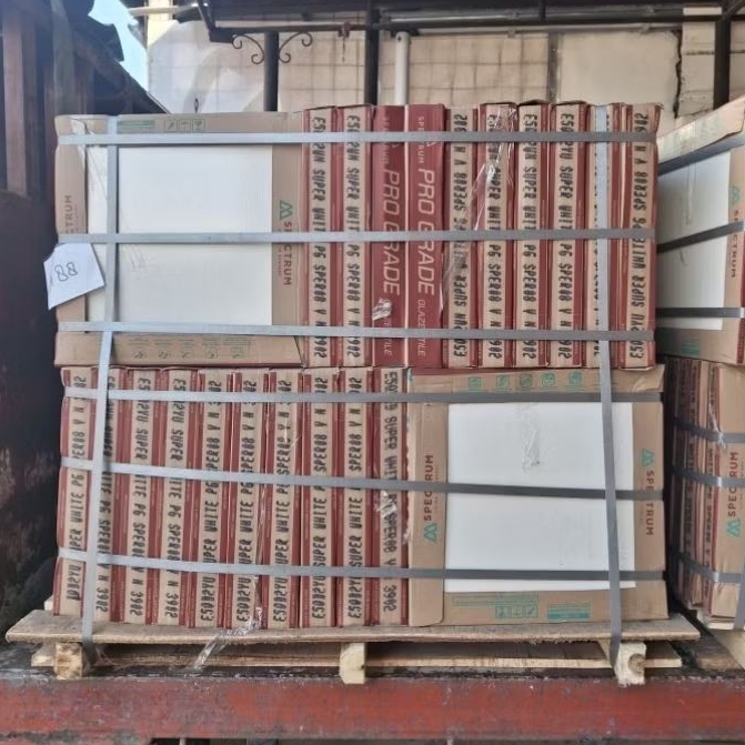 Keramik Lantai 40x40 Putih Polos || Mulia