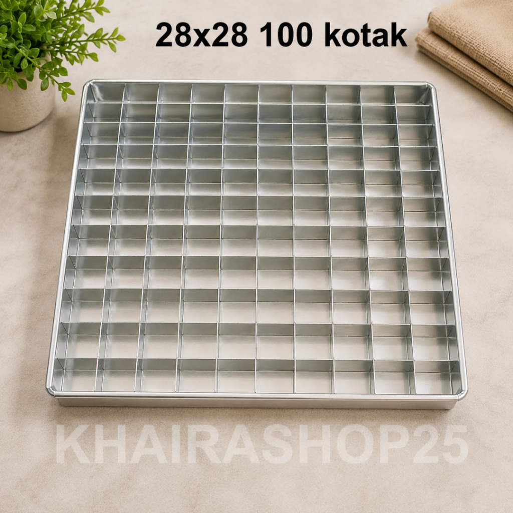Loyang brownies sekat 28x28 cm isi 100 kotak Loyang sekat brownies berkualitas