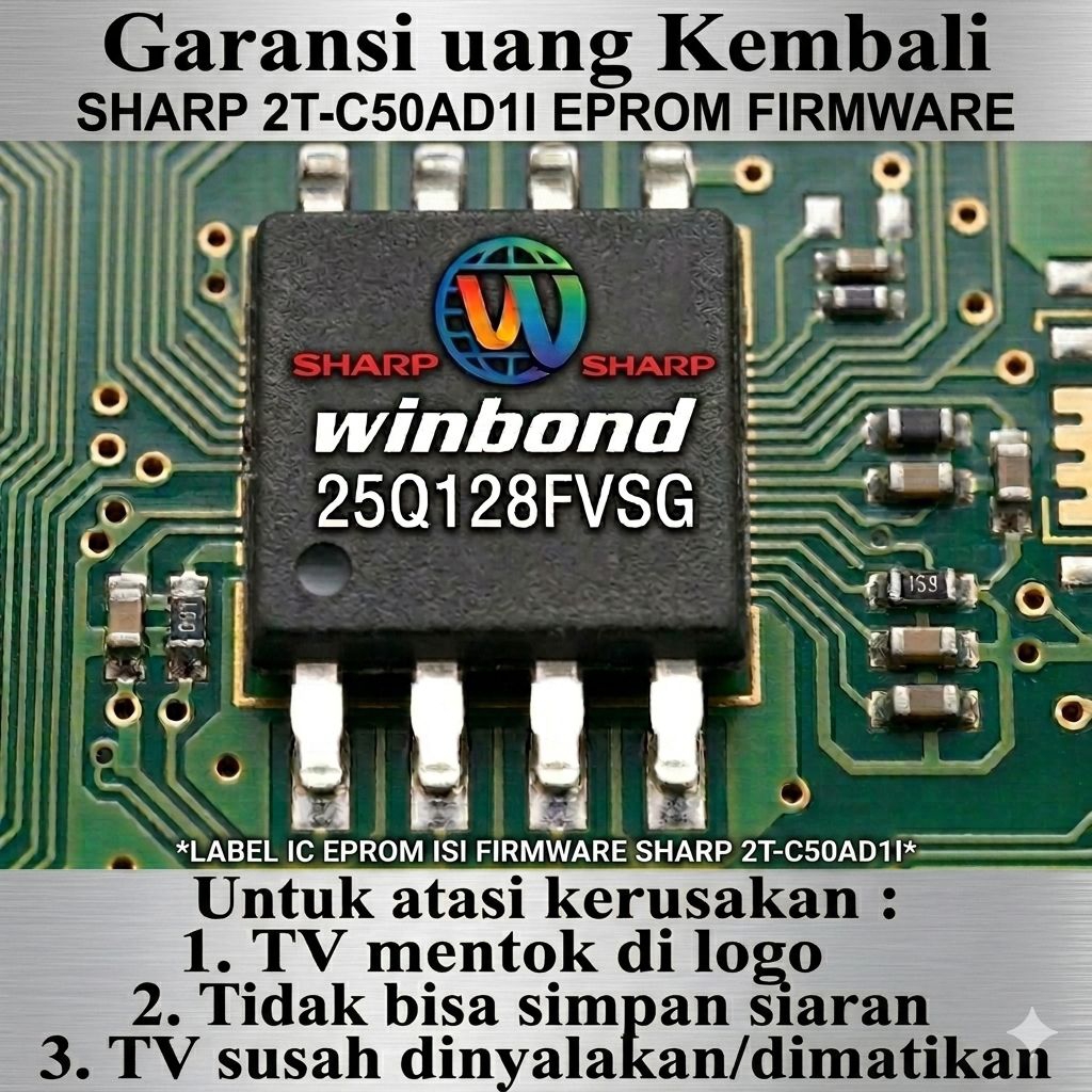 SHARP 2T-C50AD1I ic eprom sudah diisi dirmware