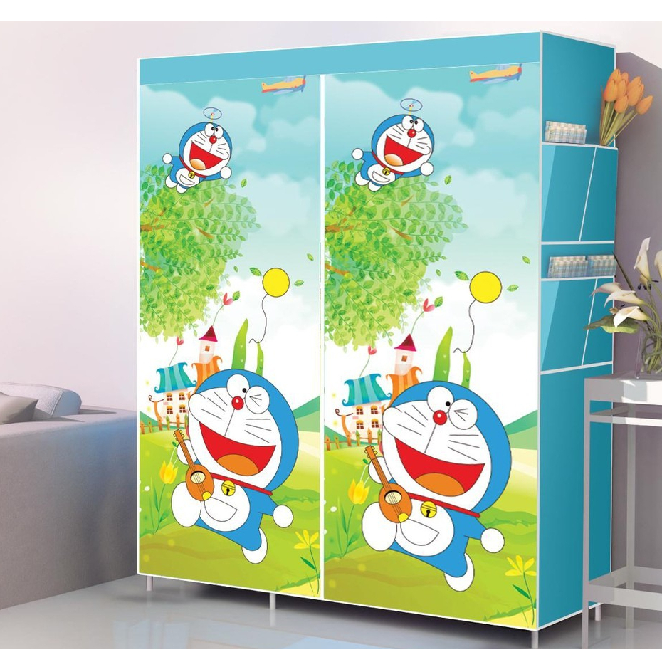 Shenar Lemari Pakaian Baju Plastik / Tempat Pakaian Anak Karakter 3D/ Lemari Gantung Susun105 Ciss-D