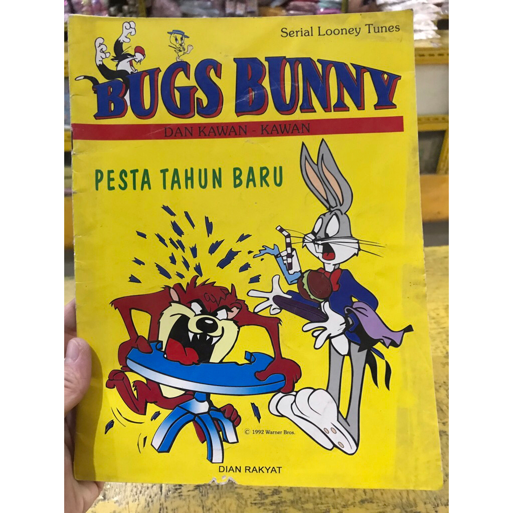 BUGS BUNNY KOMIK 1992 LOONEY TUNES WARNER BROS BUKU JADUL ANTIK