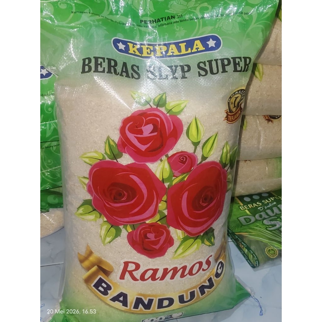 BERAS SLYP MERK BUNGA MAWARKU  25KG BERAS PUNEL PUTIH BISA INSTAN