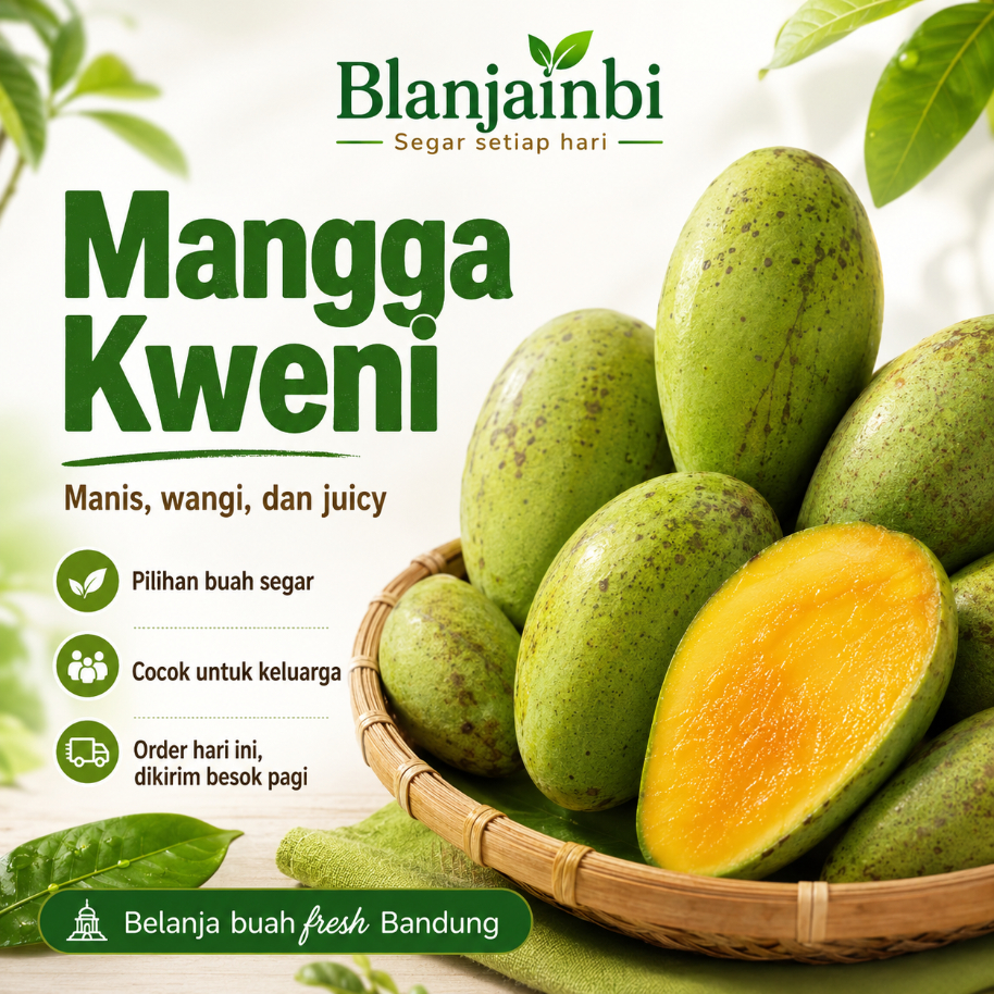 Mangga Kweni 1Kg - Buah Fresh untuk Rujak Keluarga Bandung