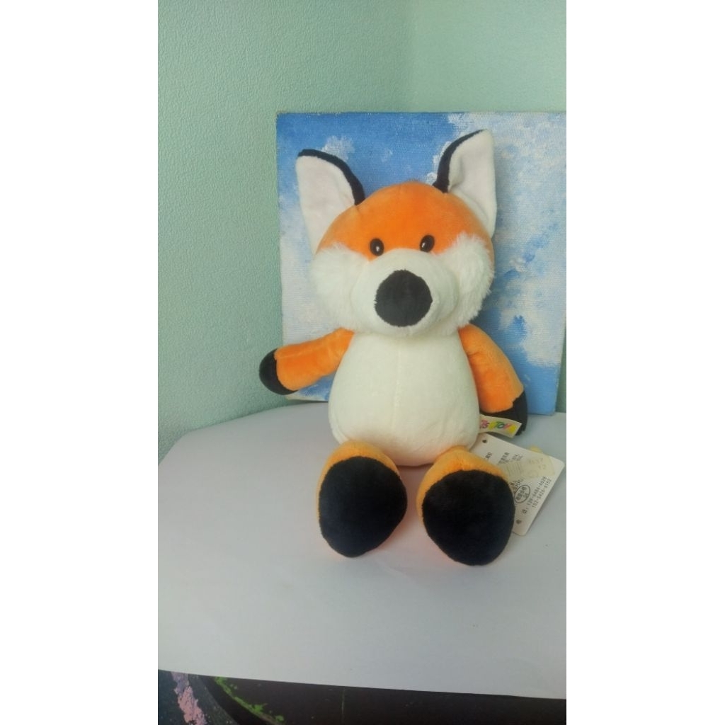Preloved with New Tag Boneka Binatang Rubah Fox JSQToys  Like new Uk. S 20-15 cm, Lucu, Murah Bahan 