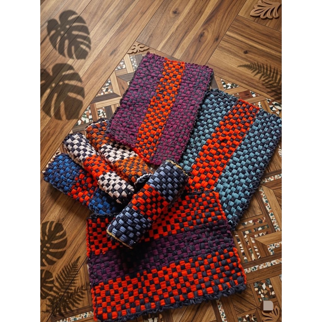 keset anyam tebal homade/keset rajut/keset menyerap air/keset lantai bahan kain