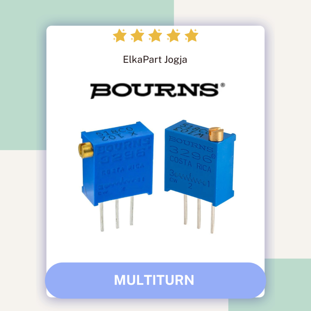 Multiturn 3296W / 3296X Trimmer Potentiometer  Trimpot Potensio Multiturn 3296 Potensio BOURNS
