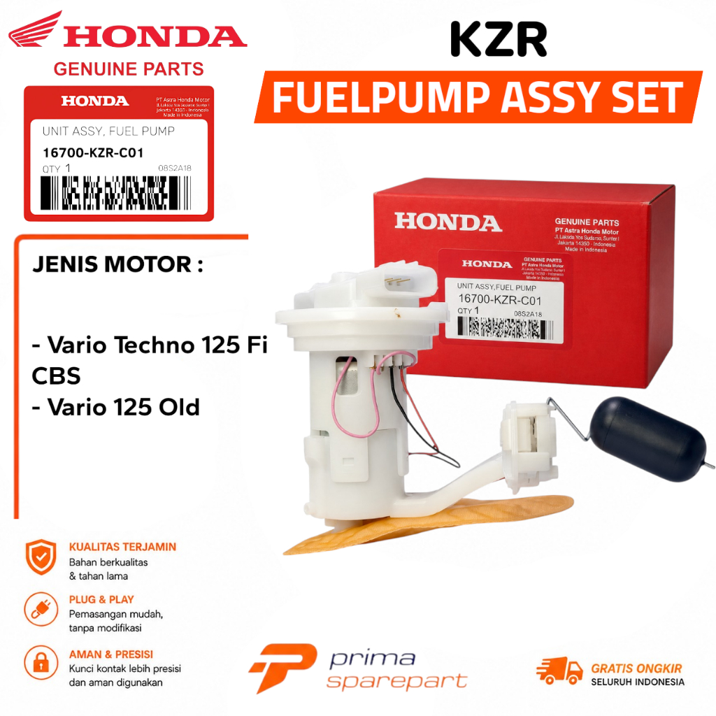 Fuelpump Vario 125 Old Lama / Vario 125 Techno Cbs / Fuel Pump Assy Set KZR