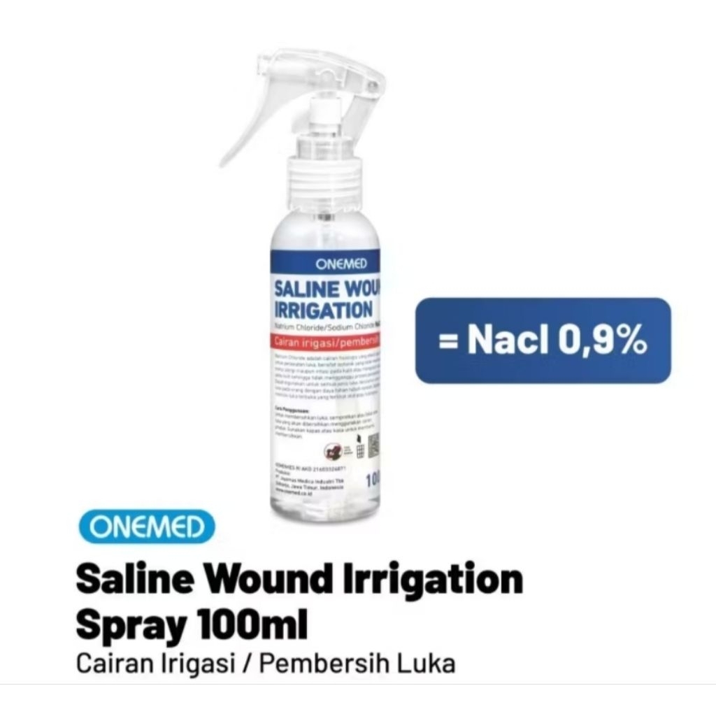 Onemed Saline Wound Irrigation Spray 100ml - ( Nacl 0.9%) Cuci Luka