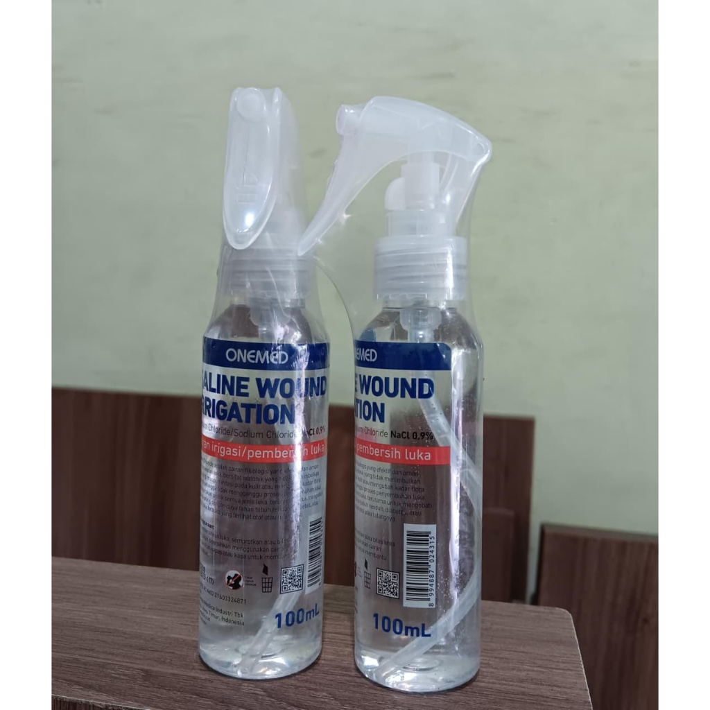 Saline Wound Irrigation Spray 100ml - ( Nacl 0.9%) Cuci Luka merek ONEMED
