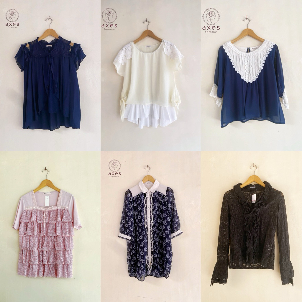 Atasan Dress Fairycore Cottagore Coquette Goth Japan Style