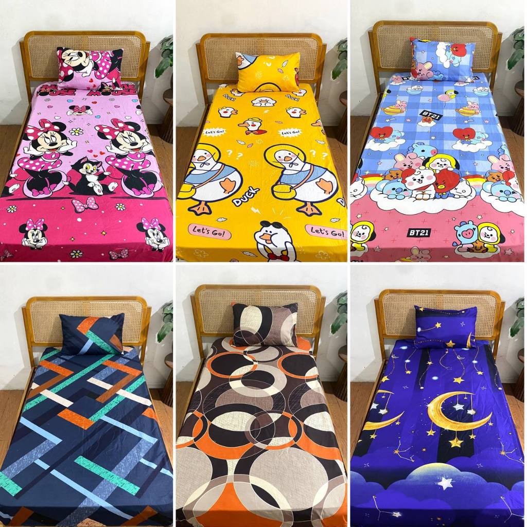 ANEKA BEDSHEET - Sprei Karet Abstrak Size Single / Sprei Size 120x200 / Sprei Size 100x200 Disperse 