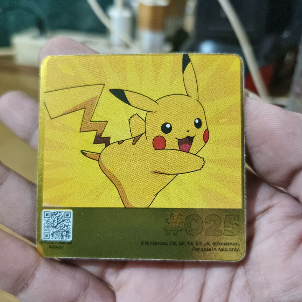Photocard Pokemon pikachu orginal collabs with oreo