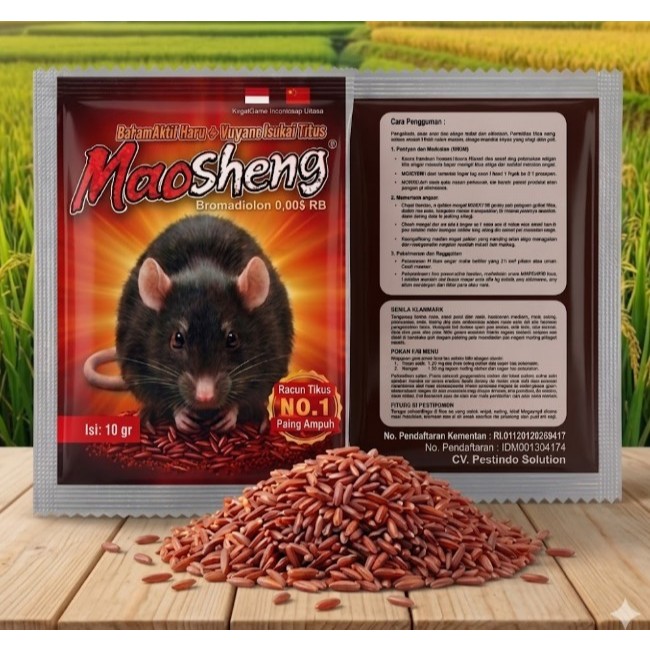 RACUN TIKUS BERAS MERAH MAOSHENG AMPUH