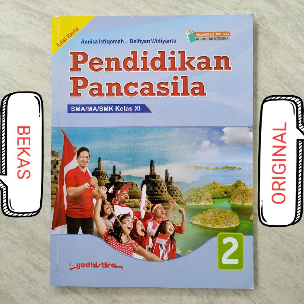 ( BUKU BEKAS ) ( ORIGINAL ) PPKN PKN Pendidikan Pancasila Kelas 2 XI 11 II SMA MA SMK MAK Penerbit Y