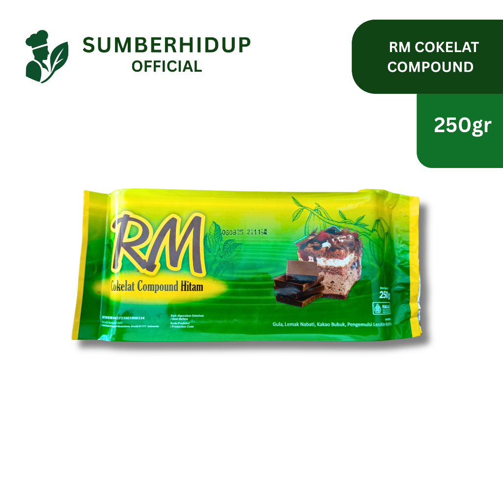 RM Comppund Chocolate 250 Gram / Coklat Blok RM (Dark Chocolate Compound)