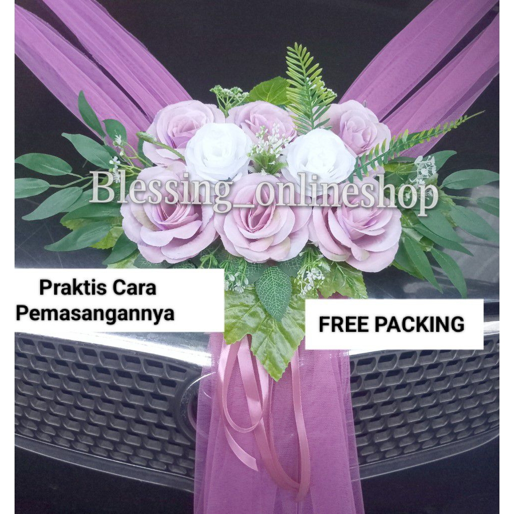 BUNGA MOBIL PENGANTIN /WEDDING CAR DECORATION  / Hiasan Mobil Pengantin