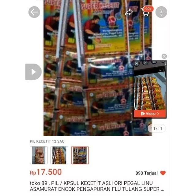 KapsulKecetitBiruCoklat , PIL/KPSUL KECETIT ASLI ORI PEGAL LINU ASAMURAT ENCOK PENGAPURAN FLU TULANG