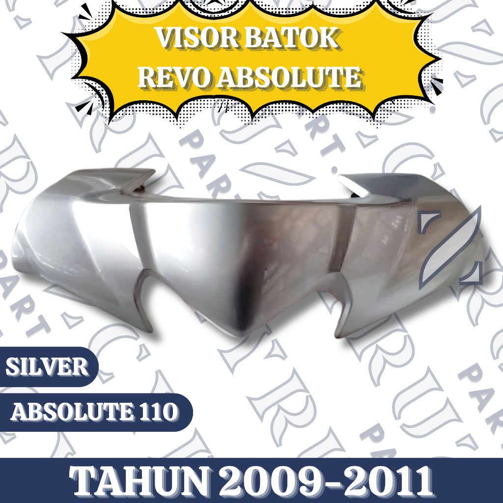 Visor Batok Depan Revo Absolute Revo 110 Tahun 2009 2010 2011 Silver