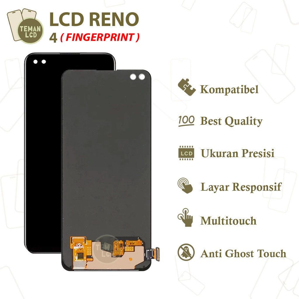 LCD Oppo Reno 4 FINGERPRINT - Original 100% Fullset Touchscreen