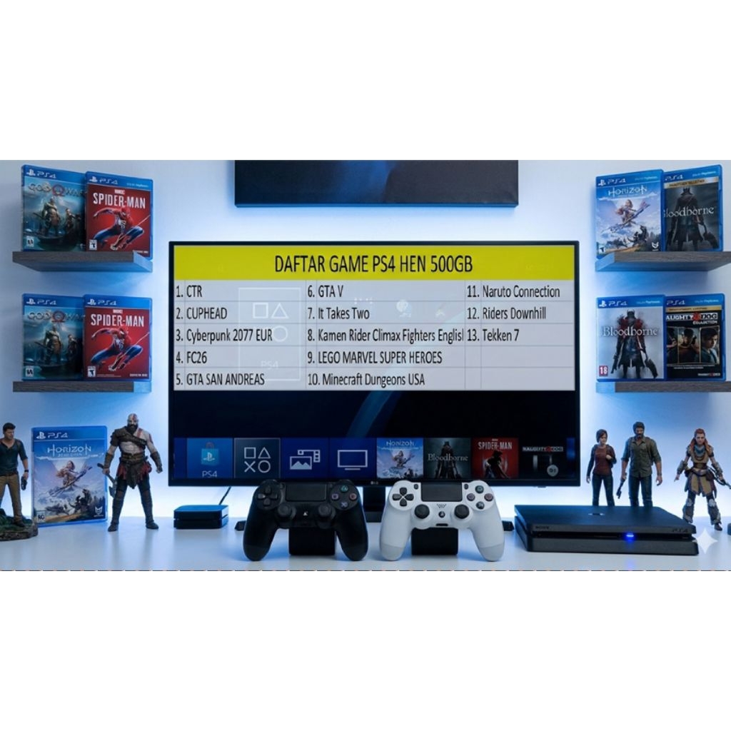 Hardisk External PS4 HEN 500GB (PNP) isi 13 Game