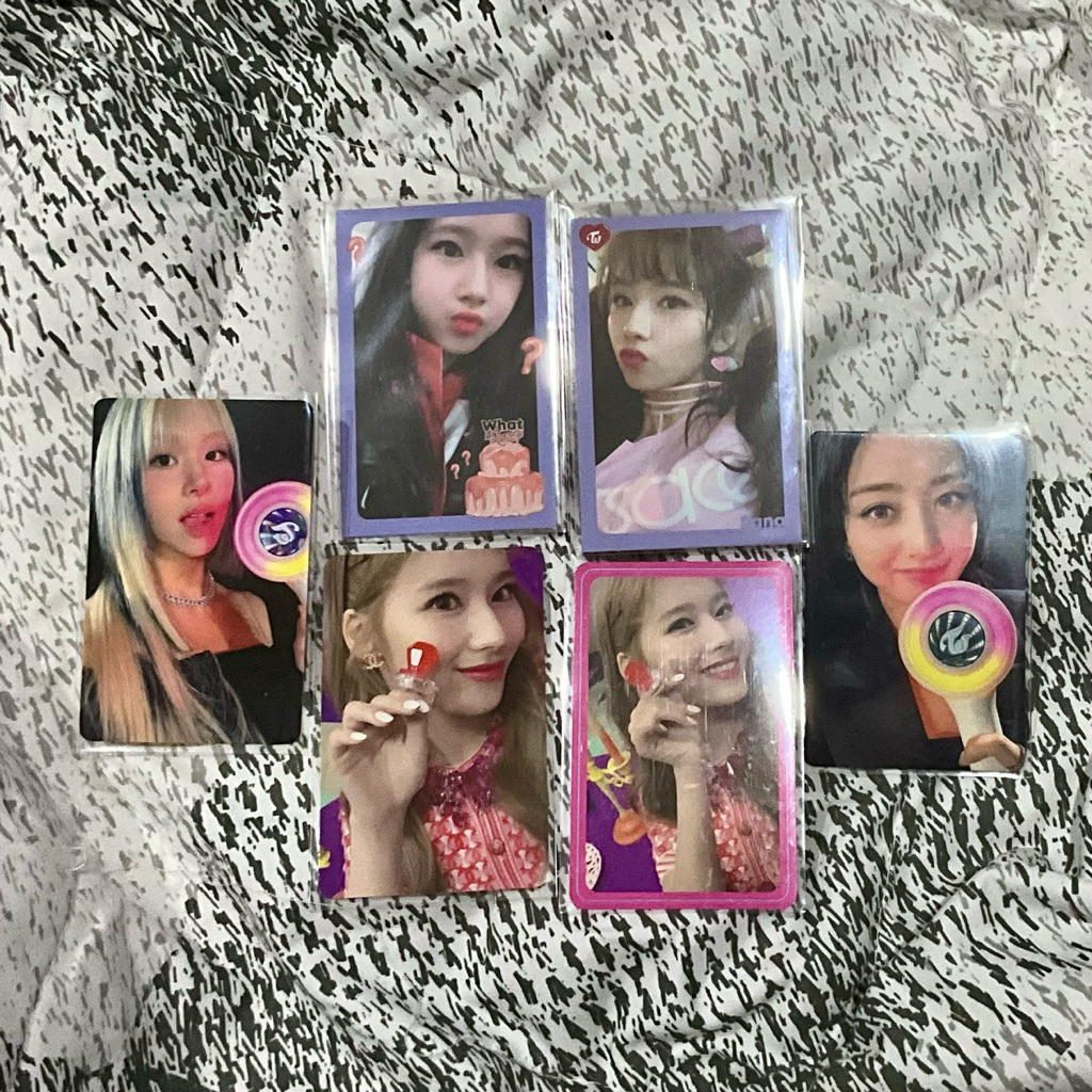 twice kpop album sana jihyo chaeyoung candybong candy bong lightstick lightstick cbi  photocard pc w