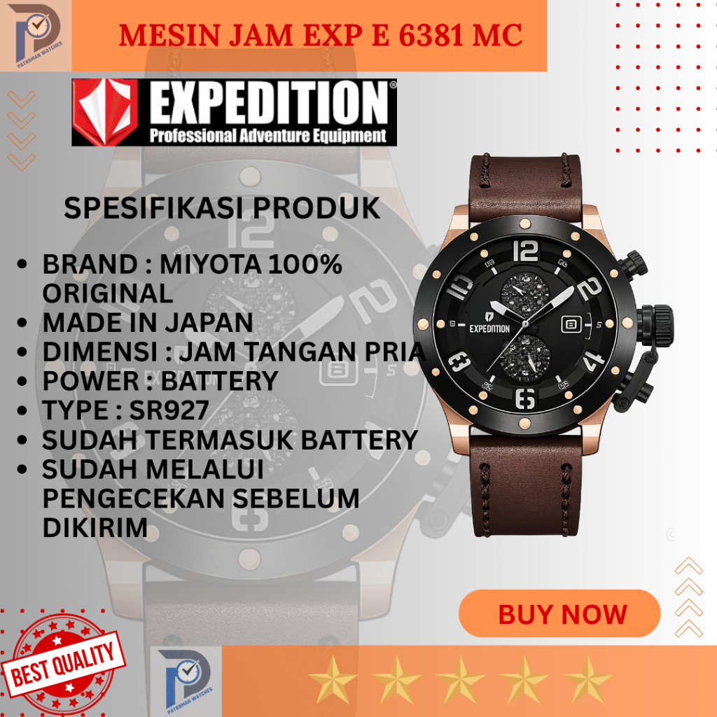 MESIN JAM EXPEDITON E6381M / E 6381M MESIN MIYOTA OS.11 OS11 CHRONOGRAPH 6-12 ORIGINAL JAPAN