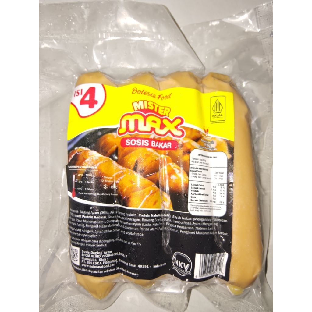 Mister Max Sosis Bakar isi 4/sosis ayam bakar jumbo